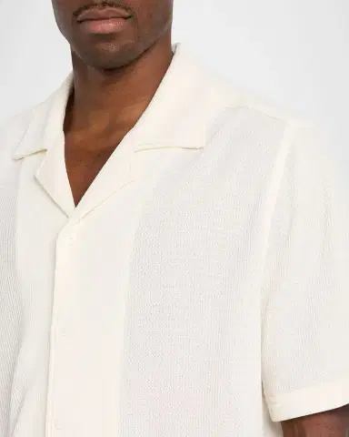 Simkhai Men's Troy Open-Stitch Camp Shirt | Thumbnail 5