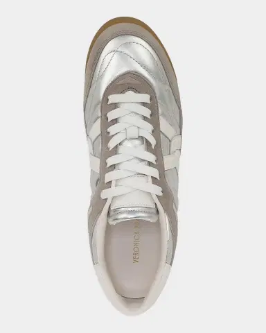 Veronica Beard Natalia Mixed Leather Low-Top Sneakers | Thumbnail 3 Veronica Beard Natalia Mixed Leather Low-Top Sneakers | Thumbnail 3
