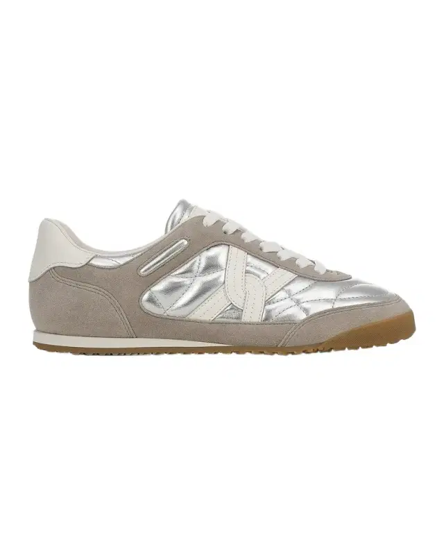 Veronica Beard Natalia Mixed Leather Low-Top Sneakers