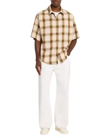 AMI PARIS Men's Ami De Coeur Boxy-Fit Plaid Short-Sleeve Shirt | Thumbnail 1 AMI PARIS Men's Ami De Coeur Boxy-Fit Plaid Short-Sleeve Shirt | Thumbnail 1