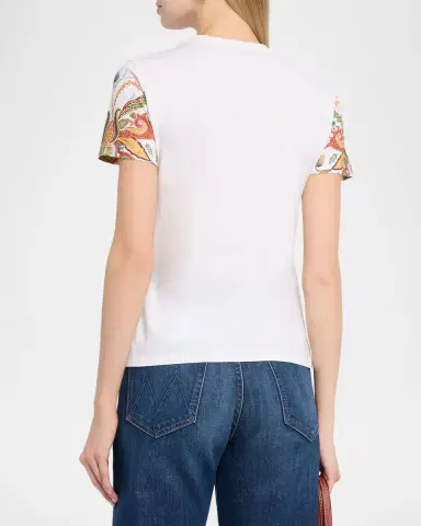 Etro Paisley-Print Cotton Short-Sleeve T-Shirt | Thumbnail 3 Etro Paisley-Print Cotton Short-Sleeve T-Shirt | Thumbnail 3