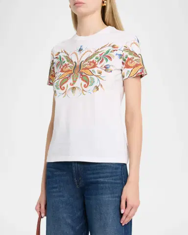 Etro Paisley-Print Cotton Short-Sleeve T-Shirt | Thumbnail 4 Etro Paisley-Print Cotton Short-Sleeve T-Shirt | Thumbnail 4