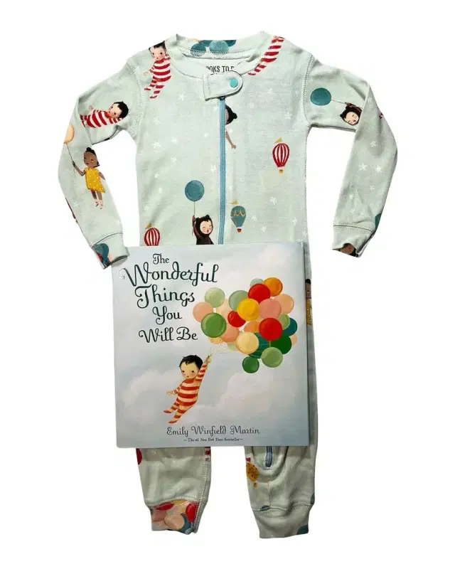 Kid 's "The Wonderful Things You Will Be" Coverall & Book Set, Size 6M-24M