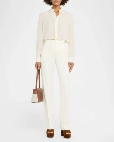 Ralph Lauren Collection Macy Grain De Poudre Pants | Thumbnail 2 Ralph Lauren Collection Macy Grain De Poudre Pants | Thumbnail 2