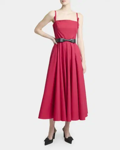 Givenchy Bow Sleeveless Midi A-Line Dress | Thumbnail 3