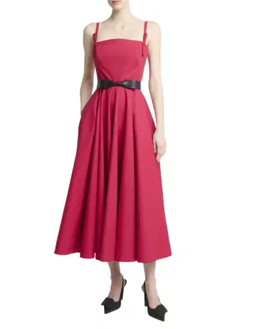 Givenchy Bow Sleeveless Midi A-Line Dress | Thumbnail 1