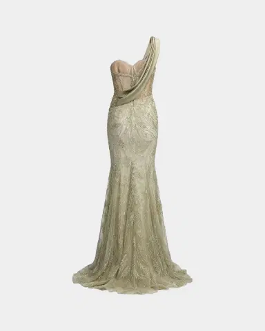 Mac Duggal Embellished One-Shoulder Gown | Thumbnail 5