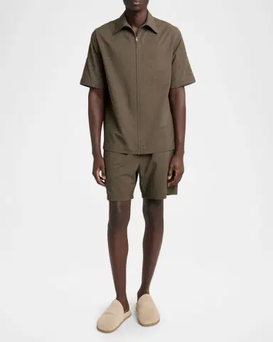 Givenchy Men's Puffy Asymmetric Suede Mules | Thumbnail 2