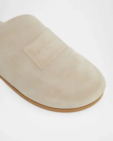 Givenchy Men's Puffy Asymmetric Suede Mules | Thumbnail 4