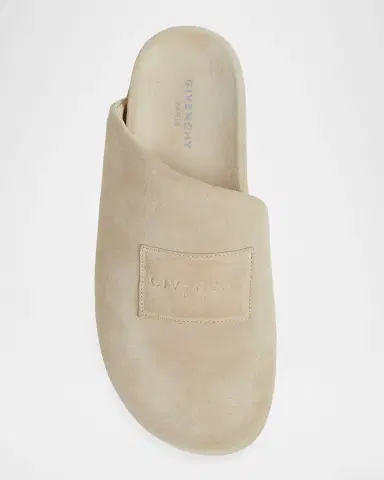 Givenchy Men's Puffy Asymmetric Suede Mules | Thumbnail 5