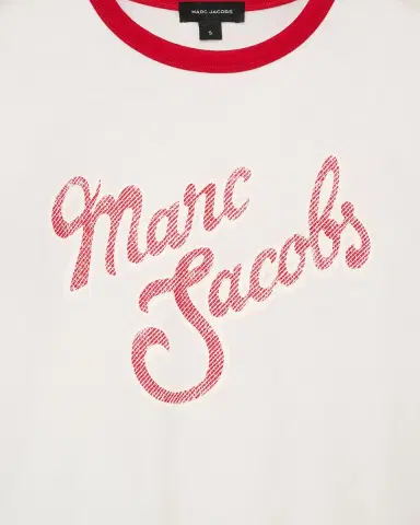 Marc Jacobs Logo Short-Sleeve Ringer Femme Tee | Thumbnail 4