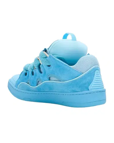 Lanvin Men's Curb Tonal Suede and Mesh Sneakers | Thumbnail 1 Lanvin Men's Curb Tonal Suede and Mesh Sneakers | Thumbnail 1