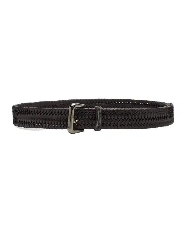 Brunello Cucinelli Woven Leather Belt