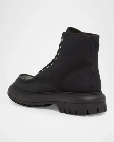 Givenchy Men's New Outdoor Canvas and Leather Lace-Up Boots | Thumbnail 3