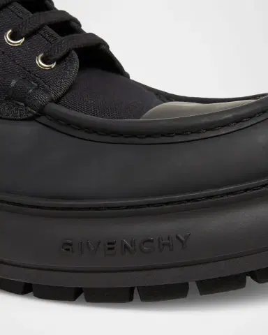 Givenchy Men's New Outdoor Canvas and Leather Lace-Up Boots | Thumbnail 4