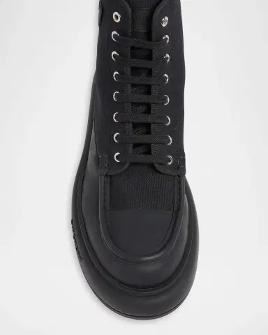 Givenchy Men's New Outdoor Canvas and Leather Lace-Up Boots | Thumbnail 5