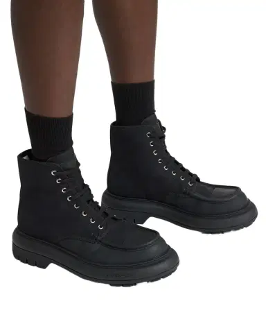 Givenchy Men's New Outdoor Canvas and Leather Lace-Up Boots | Thumbnail 1