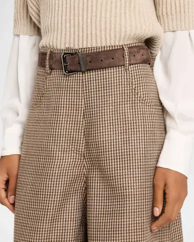 Brunello Cucinelli Monili-Trim Suede Belt | Thumbnail 2