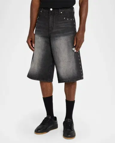 RTA Men's Chaparral Gustavo Oversized Denim Bermuda Shorts | Thumbnail 4 RTA Men's Chaparral Gustavo Oversized Denim Bermuda Shorts | Thumbnail 4