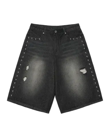 RTA Men's Chaparral Gustavo Oversized Denim Bermuda Shorts | Thumbnail 1 RTA Men's Chaparral Gustavo Oversized Denim Bermuda Shorts | Thumbnail 1