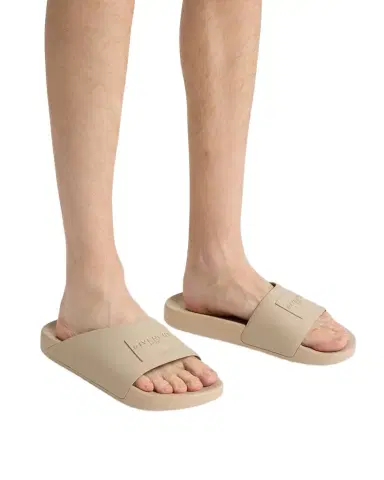 Givenchy Men's Label Asymmetric Slide Sandals | Thumbnail 1 Givenchy Men's Label Asymmetric Slide Sandals | Thumbnail 1