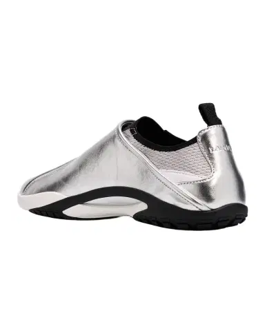 Lanvin Men's LNV1 Metallic Mesh and Leather Sneakers | Thumbnail 1