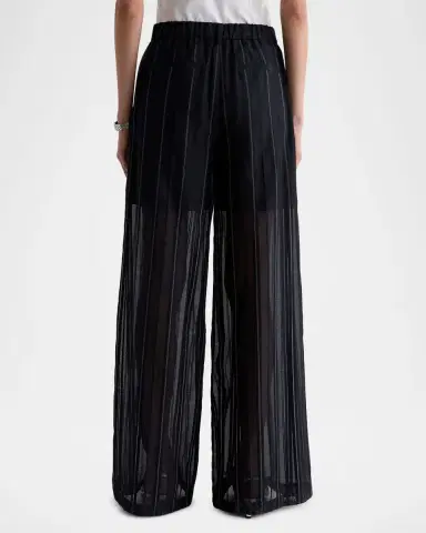 AG Jeans Sheer Wide-Leg Trousers | Thumbnail 3