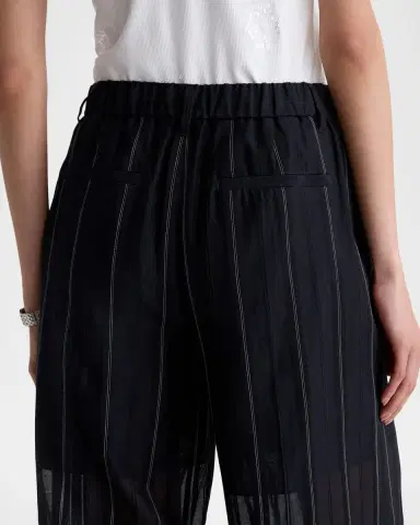 AG Jeans Sheer Wide-Leg Trousers | Thumbnail 5
