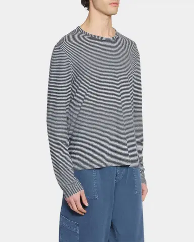 Officine Generale en 's Striped Wool-Blend Long-Sleeve T-Shirt | Thumbnail 6