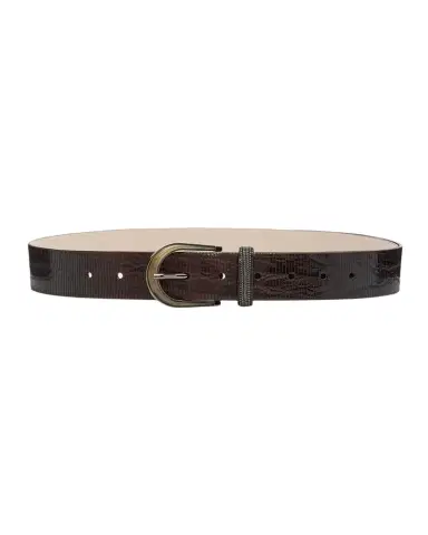 Brunello Cucinelli Lizard-Effect Leather Belt | Thumbnail 1 Brunello Cucinelli Lizard-Effect Leather Belt | Thumbnail 1