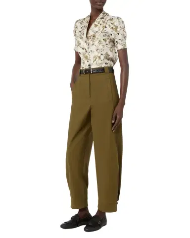 Max Mara Short-Sleeve Printed Silk Top | Thumbnail 1 Max Mara Short-Sleeve Printed Silk Top | Thumbnail 1