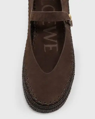 Loewe x Paula's Ibiza Rio Suede Mary Jane Espadrille Flats | Thumbnail 2