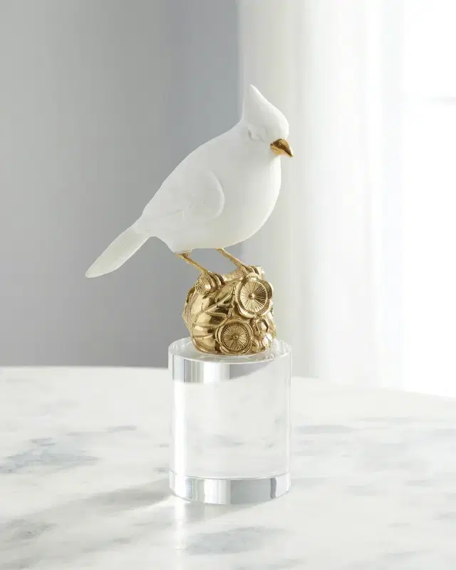 John-Richard Collection Cardinal Sculpture on Crystal, Small