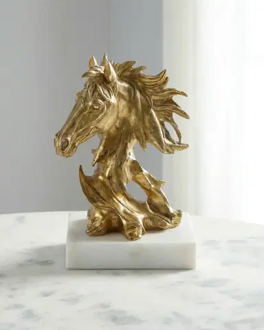 John-Richard Collection Abstract Horse Sculpture on Marble | Thumbnail 1 John-Richard Collection Abstract Horse Sculpture on Marble | Thumbnail 1