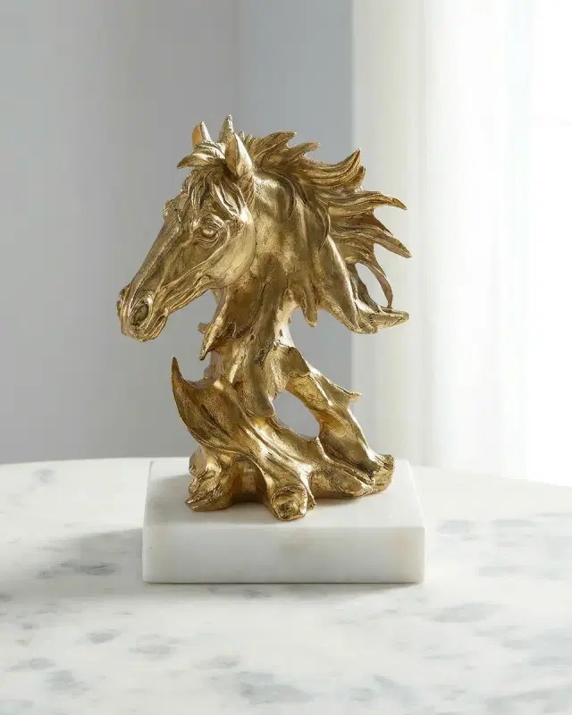John-Richard Collection Abstract Horse Sculpture on Marble