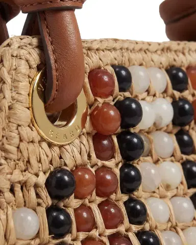 Veronica Beard Slouch Small Beaded Raffia Top-Handle Bag | Thumbnail 2 Veronica Beard Slouch Small Beaded Raffia Top-Handle Bag | Thumbnail 2