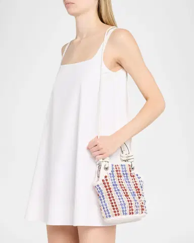 Veronica Beard Slouch Small Beaded Raffia Top-Handle Bag | Thumbnail 3 Veronica Beard Slouch Small Beaded Raffia Top-Handle Bag | Thumbnail 3