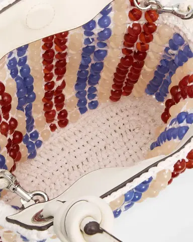 Veronica Beard Slouch Small Beaded Raffia Top-Handle Bag | Thumbnail 5 Veronica Beard Slouch Small Beaded Raffia Top-Handle Bag | Thumbnail 5