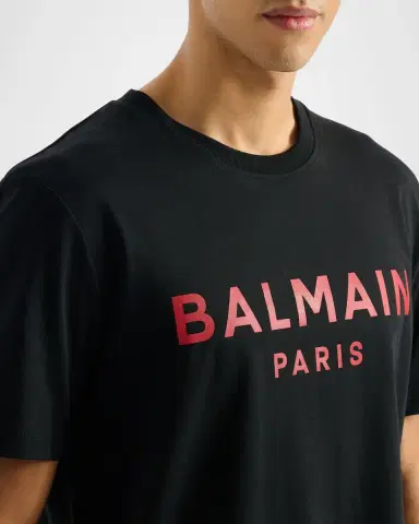 Balmain Men's Paris Cotton T-Shirt | Thumbnail 4