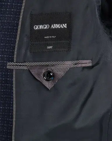 Giorgio Armani Men's Soft Line Check Single-Breasted Sport Coat | Thumbnail 5 Giorgio Armani Men's Soft Line Check Single-Breasted Sport Coat | Thumbnail 5