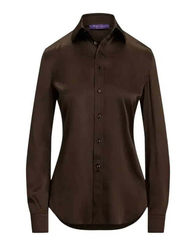 Silk Classic Button-Down Shirt