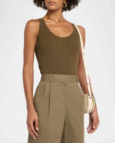 Max Mara Scoop-Neck Ribbed Tank Top | Thumbnail 3 Max Mara Scoop-Neck Ribbed Tank Top | Thumbnail 3