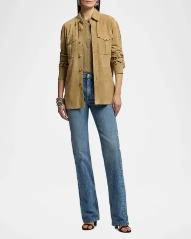 Ralph Lauren Collection Landry Lamb-Suede Shirt | Thumbnail 2 Ralph Lauren Collection Landry Lamb-Suede Shirt | Thumbnail 2