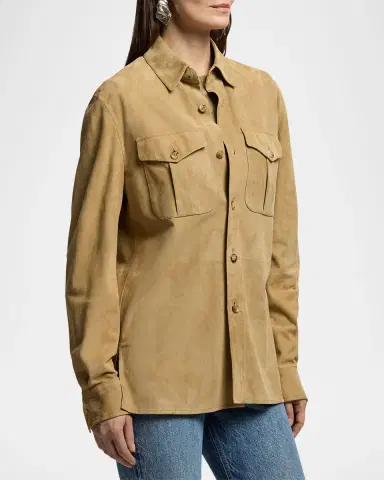 Ralph Lauren Collection Landry Lamb-Suede Shirt | Thumbnail 6 Ralph Lauren Collection Landry Lamb-Suede Shirt | Thumbnail 6