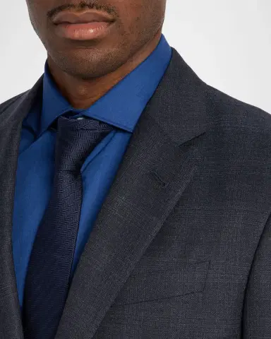 Giorgio Armani Men's Tonal Check Single-Breasted Suit | Thumbnail 5 Giorgio Armani Men's Tonal Check Single-Breasted Suit | Thumbnail 5