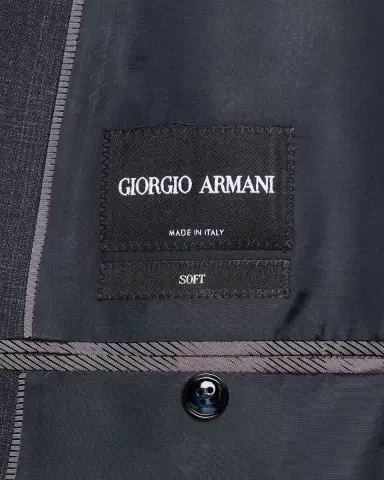 Giorgio Armani Men's Tonal Check Single-Breasted Suit | Thumbnail 6 Giorgio Armani Men's Tonal Check Single-Breasted Suit | Thumbnail 6