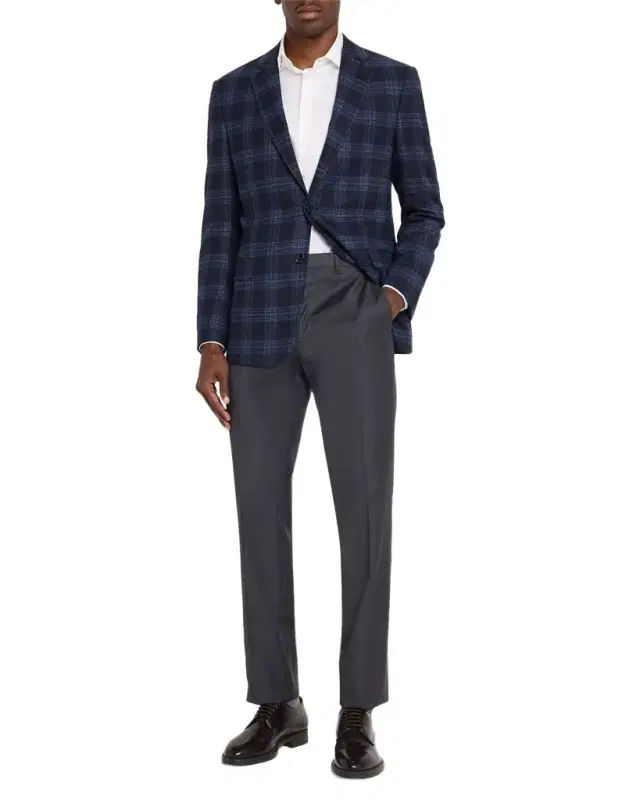 Giorgio Armani Men 's Glen Plaid Single-Breasted Sport Coat