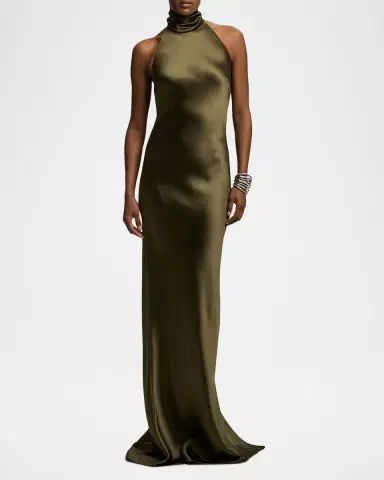Ralph Lauren Collection Chilton Satin Evening Dress | Thumbnail 2 Ralph Lauren Collection Chilton Satin Evening Dress | Thumbnail 2