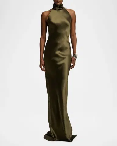 Ralph Lauren Collection Chilton Satin Evening Dress | Thumbnail 3 Ralph Lauren Collection Chilton Satin Evening Dress | Thumbnail 3