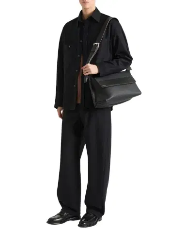 Givenchy Men's Wool Flannel Straight-Leg Trousers | Thumbnail 1